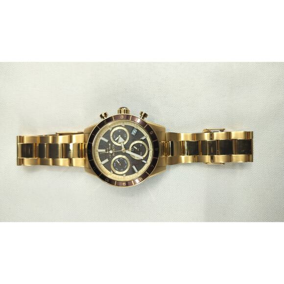 GLYCINE x INVICTA Men's Watch Quartz 5 Elements Gold - Picture 10 of 14